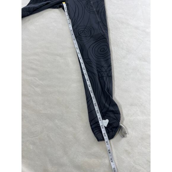 Desigual Celana Ketat Active Legging Fold Over Swirl Gray Womens Medium Designer - Picture 11 of 11